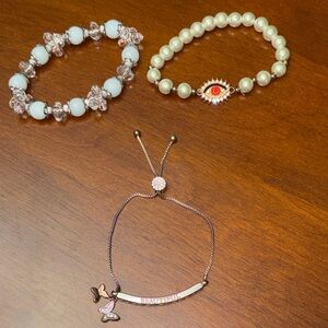 Elegant Bracelet Set with Charms